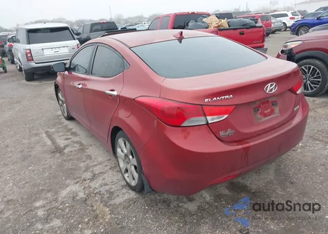 2013 Hyundai Elantra Limited из США, поврежденный, VIN KMHDH4AEXDU520390
